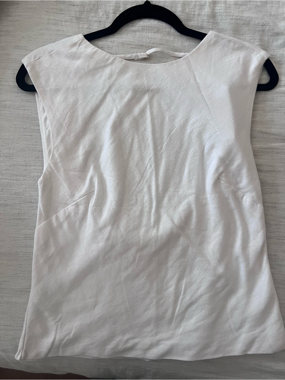 White Women's Square Neck Top Abercrombie